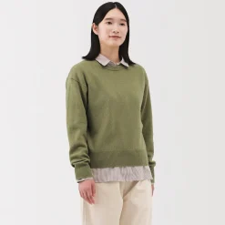 Pulls Et Cardigans^Muji Pull col rond en tricot de laine moyen femme