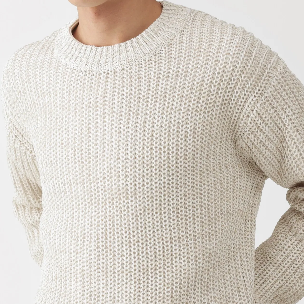 Pulls Et Cardigans^Muji Pull en coton biologique à grosses mailles et torsadé pour homme