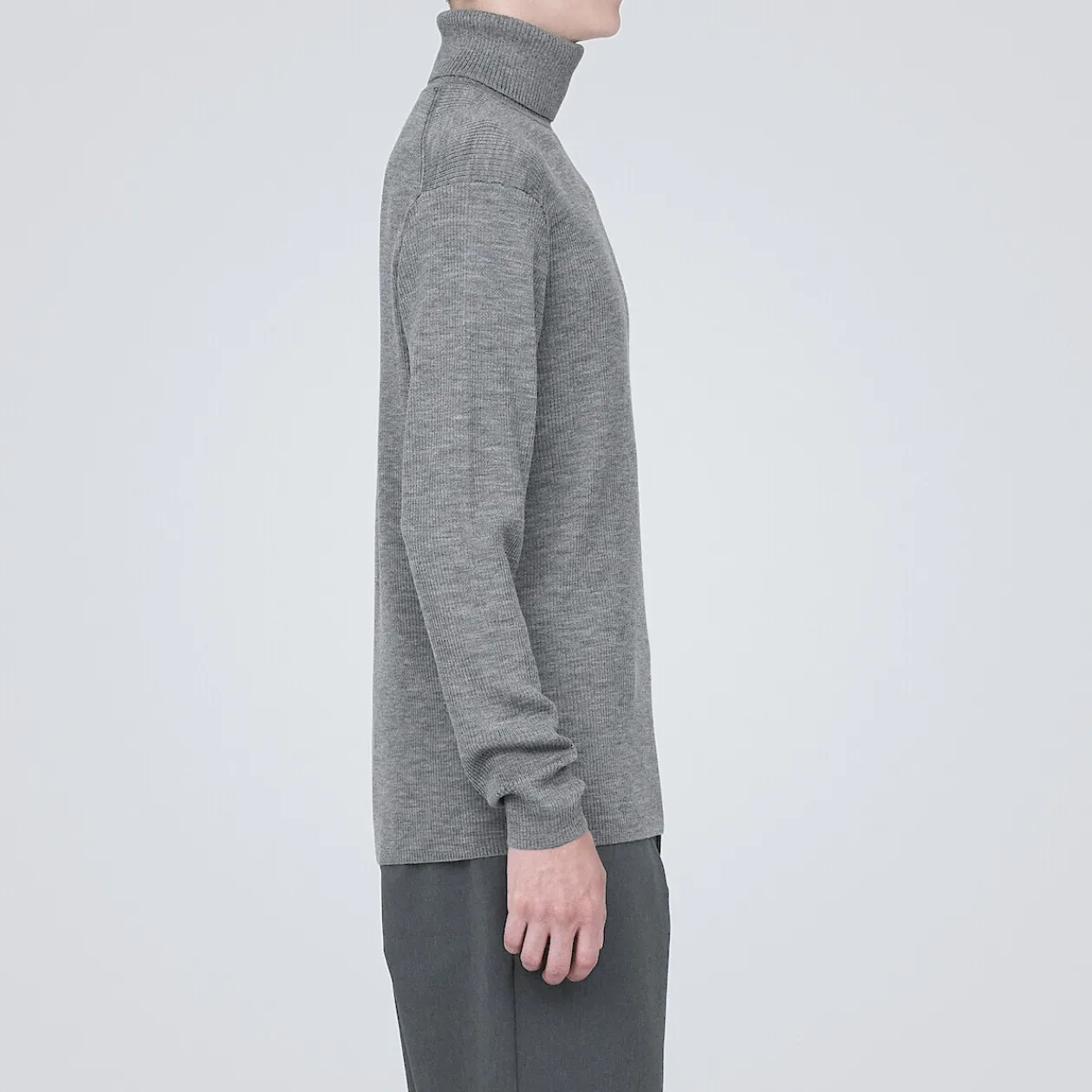 Pulls Et Cardigans^Muji Pull en laine côtelée col roulé homme