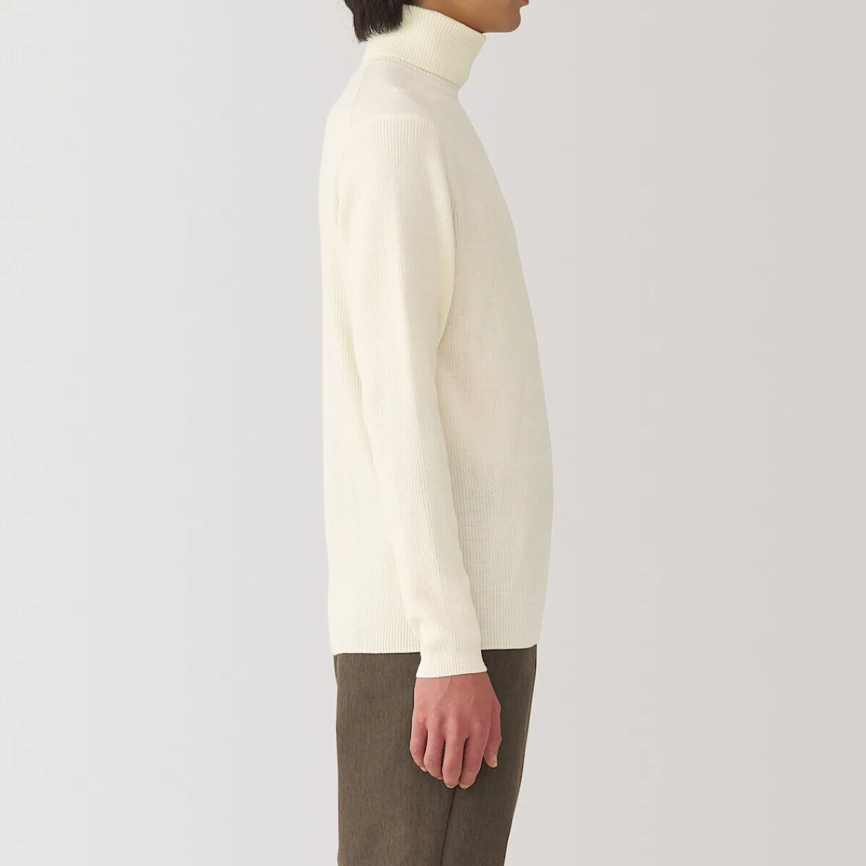 Pulls Et Cardigans^Muji Pull en laine côtelée col roulé homme
