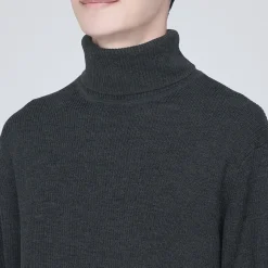 Pulls Et Cardigans^Muji Pull en laine côtelée col roulé homme