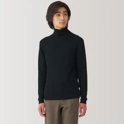 Pulls Et Cardigans^Muji Pull en laine côtelée col roulé homme