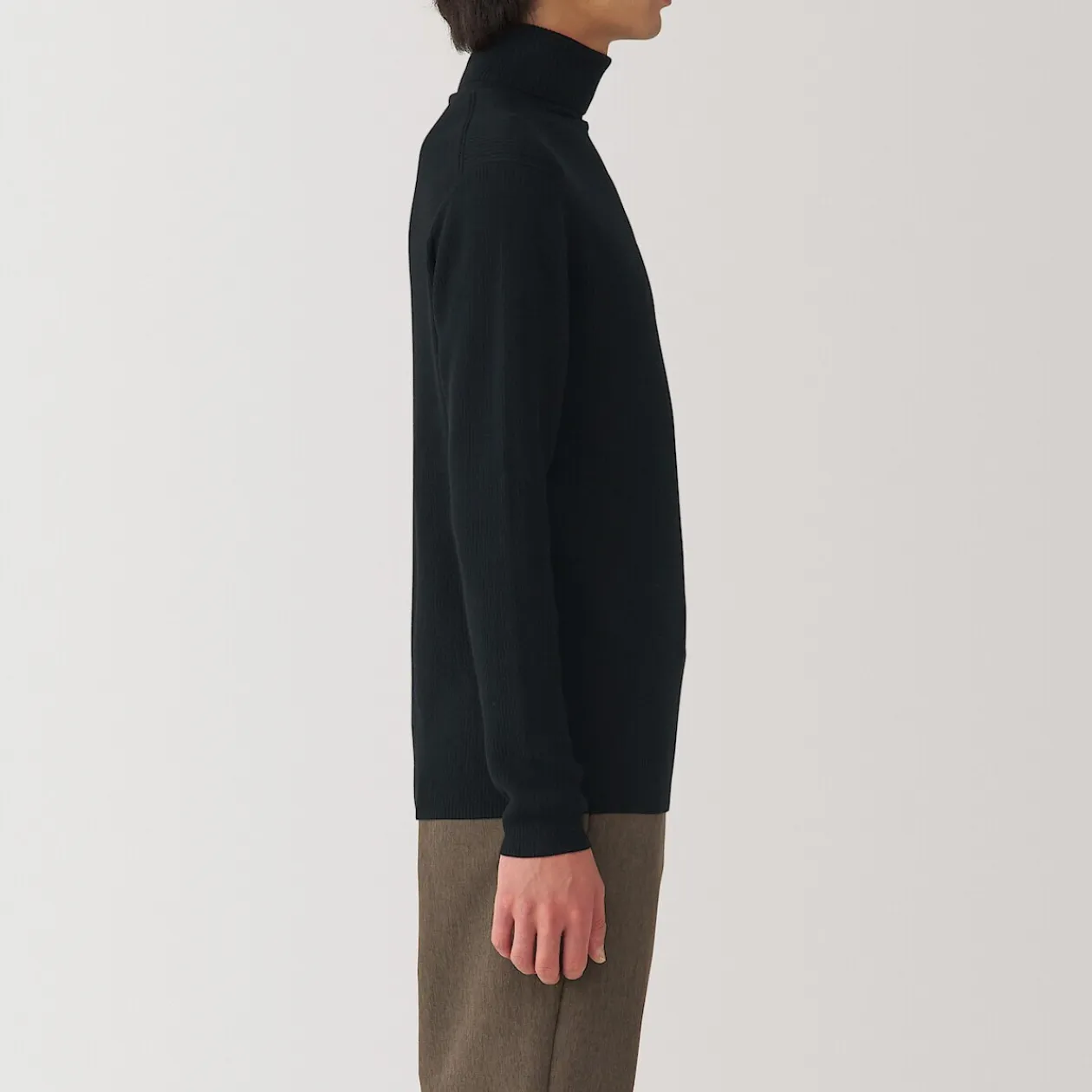 Pulls Et Cardigans^Muji Pull en laine côtelée col roulé homme