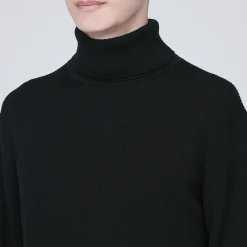 Pulls Et Cardigans^Muji Pull en laine côtelée col roulé homme