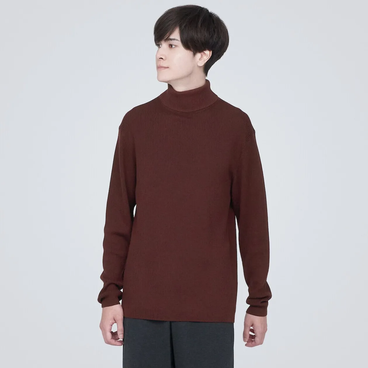 Pulls Et Cardigans^Muji Pull en laine côtelée col roulé homme