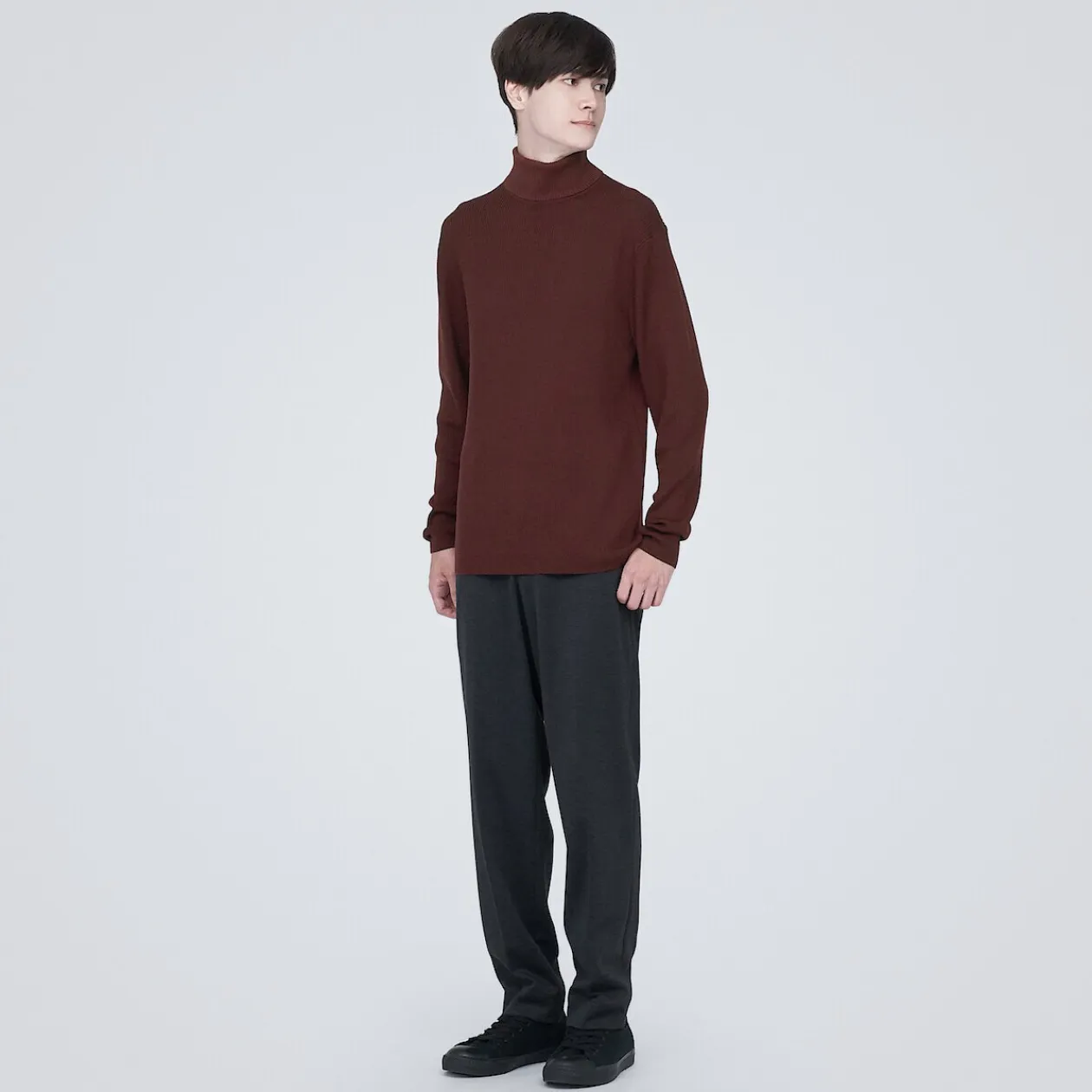 Pulls Et Cardigans^Muji Pull en laine côtelée col roulé homme