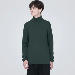 Pulls Et Cardigans^Muji Pull en laine côtelée col roulé homme