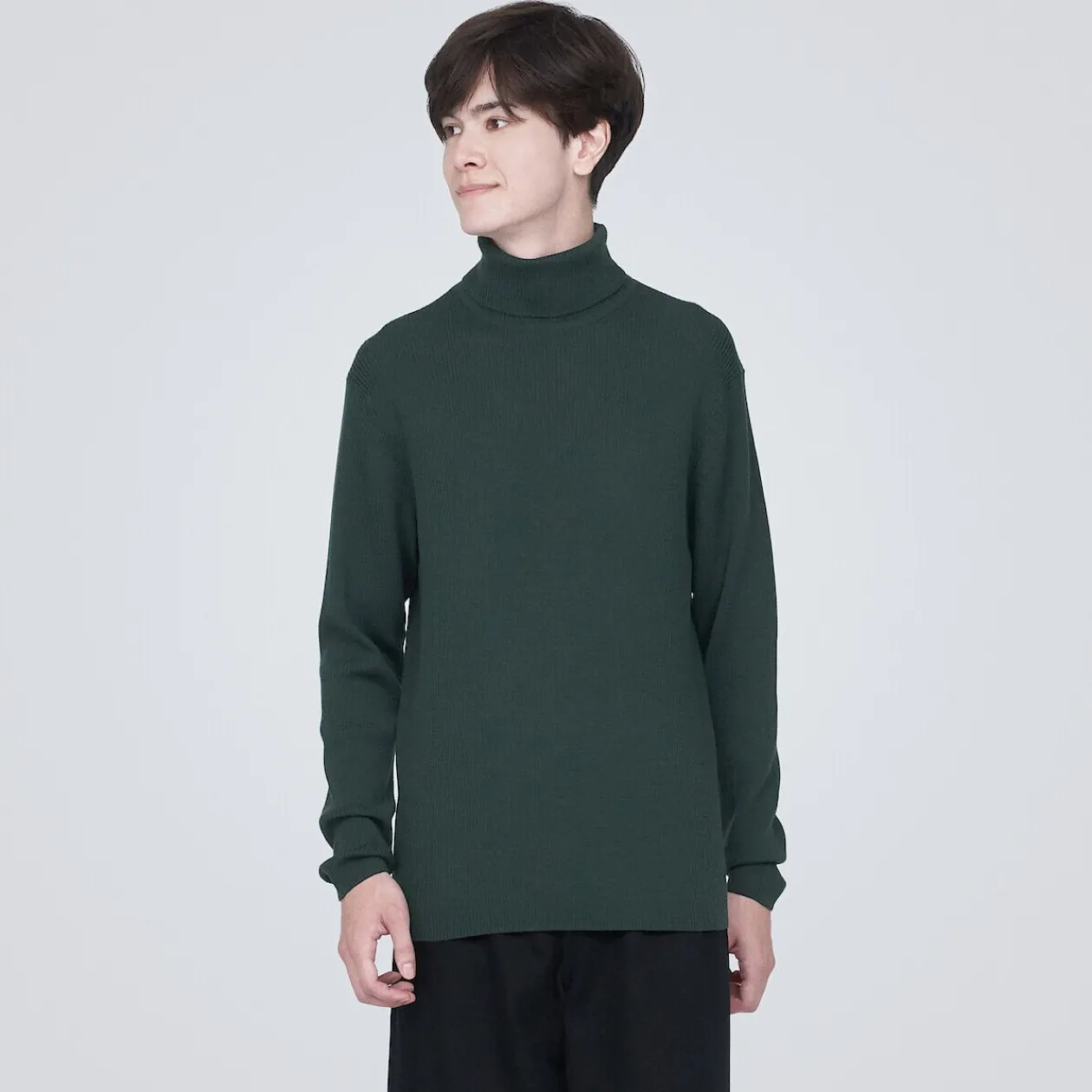 Pulls Et Cardigans^Muji Pull en laine côtelée col roulé homme