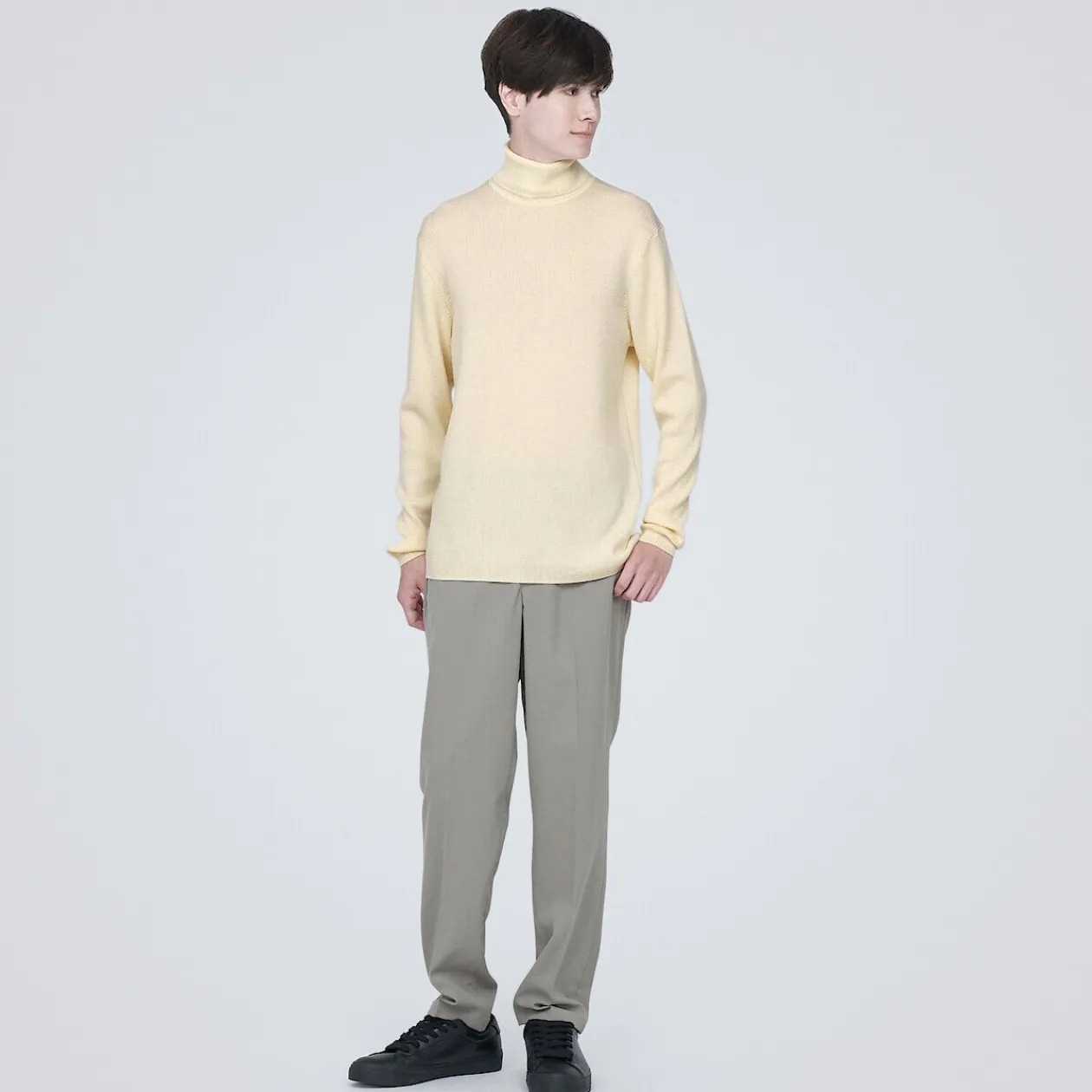 Pulls Et Cardigans^Muji Pull en laine côtelée col roulé homme