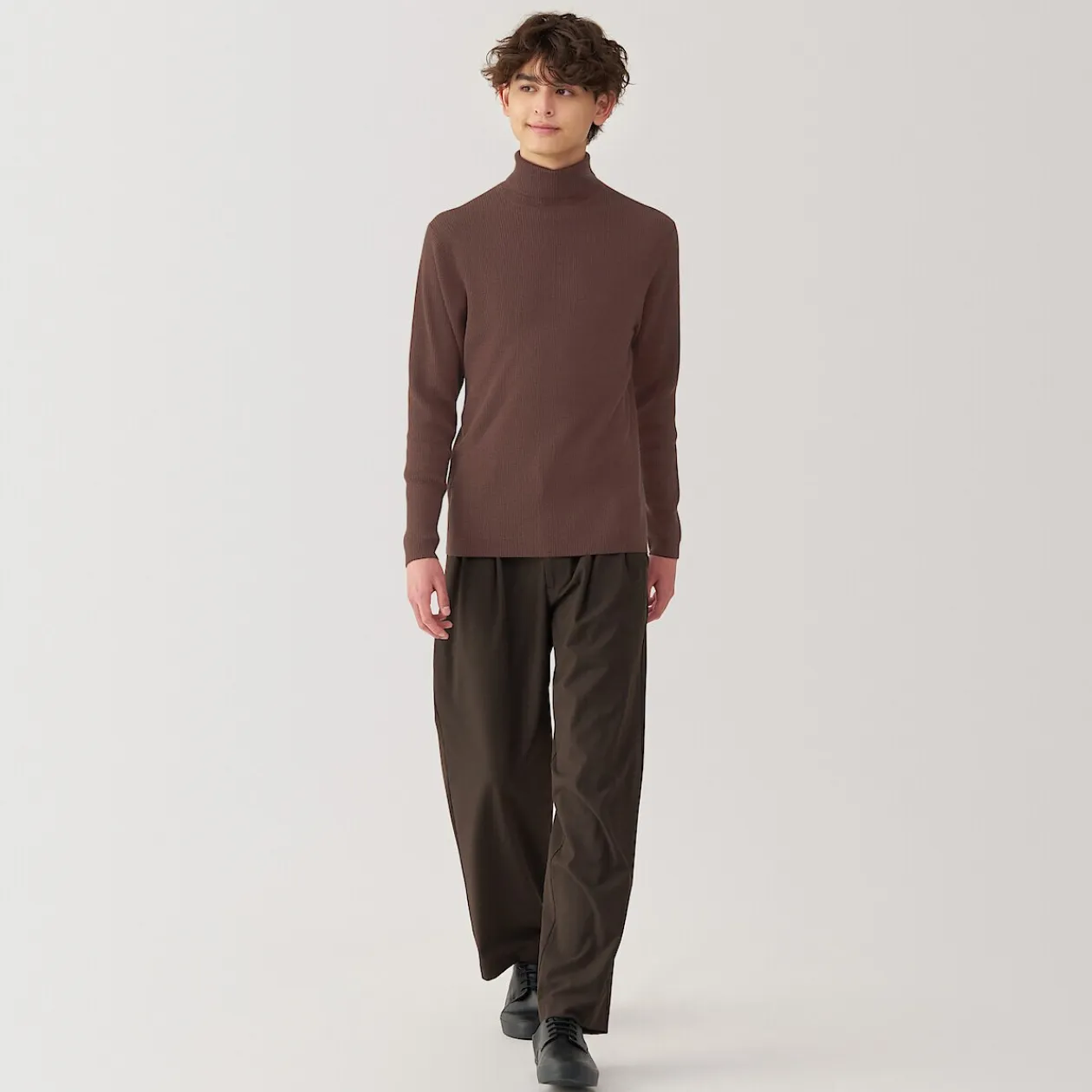 Pulls Et Cardigans^Muji Pull en laine côtelée col roulé homme