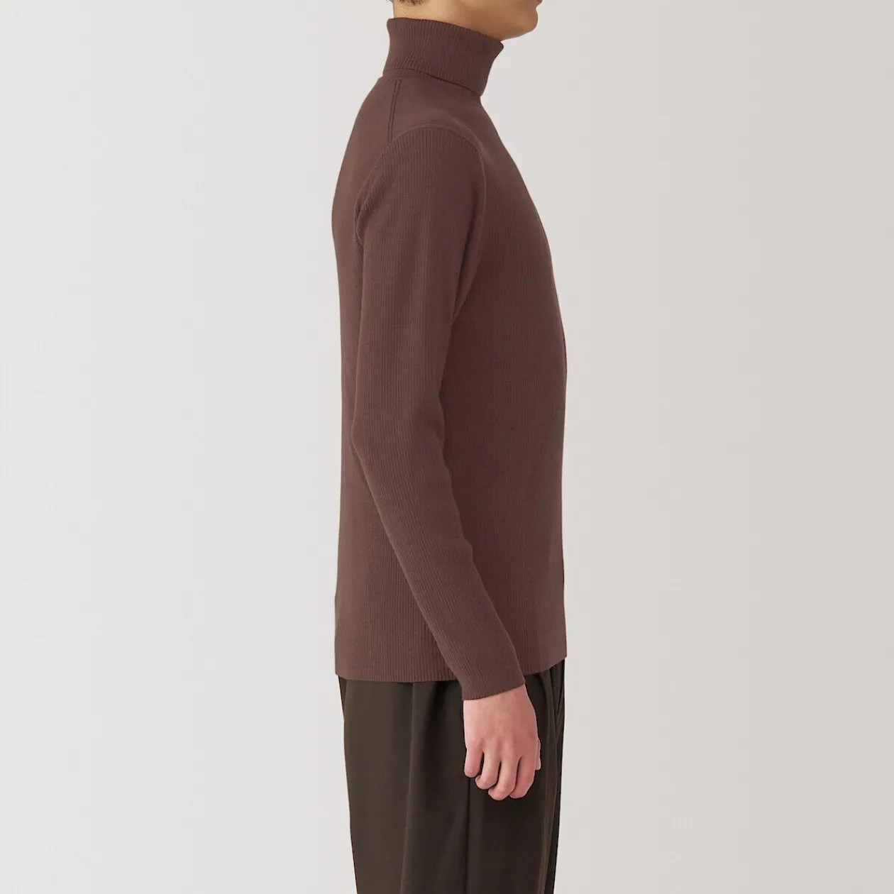 Pulls Et Cardigans^Muji Pull en laine côtelée col roulé homme