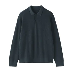 Pulls Et Cardigans^Muji Pull polo côtelé en mélange de coton pour homme