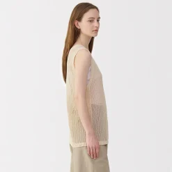 Pulls Et Cardigans^Muji Pull sans manche en tricot de washi et coton pour femme