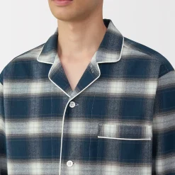 Pyjamas Et Vêtements D'Intérieur^Muji Pyjama en flanelle sans couture latérale pour homme