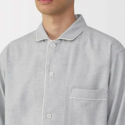 Pyjamas Et Vêtements D'Intérieur^Muji Pyjama en flanelle sans couture latérale pour homme