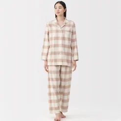 Pyjamas Et Vêtements D'Intérieur^Muji Pyjama en flanelle sans couture latérale pour femme