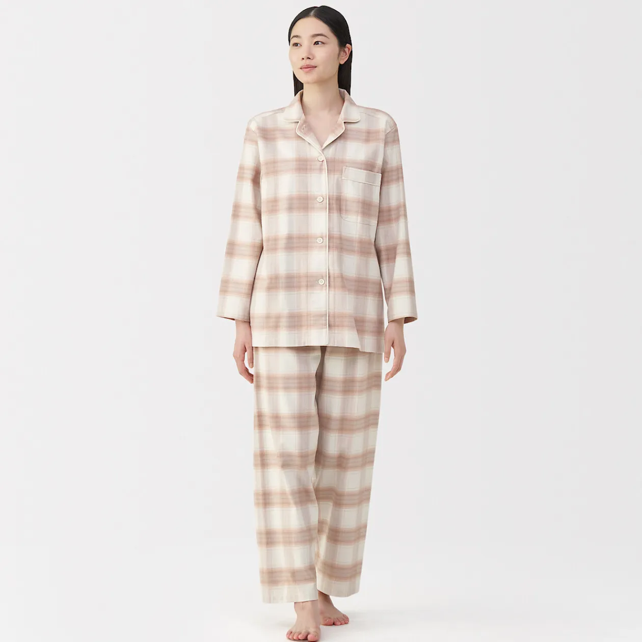 Pyjamas Et Vêtements D'Intérieur^Muji Pyjama en flanelle sans couture latérale pour femme