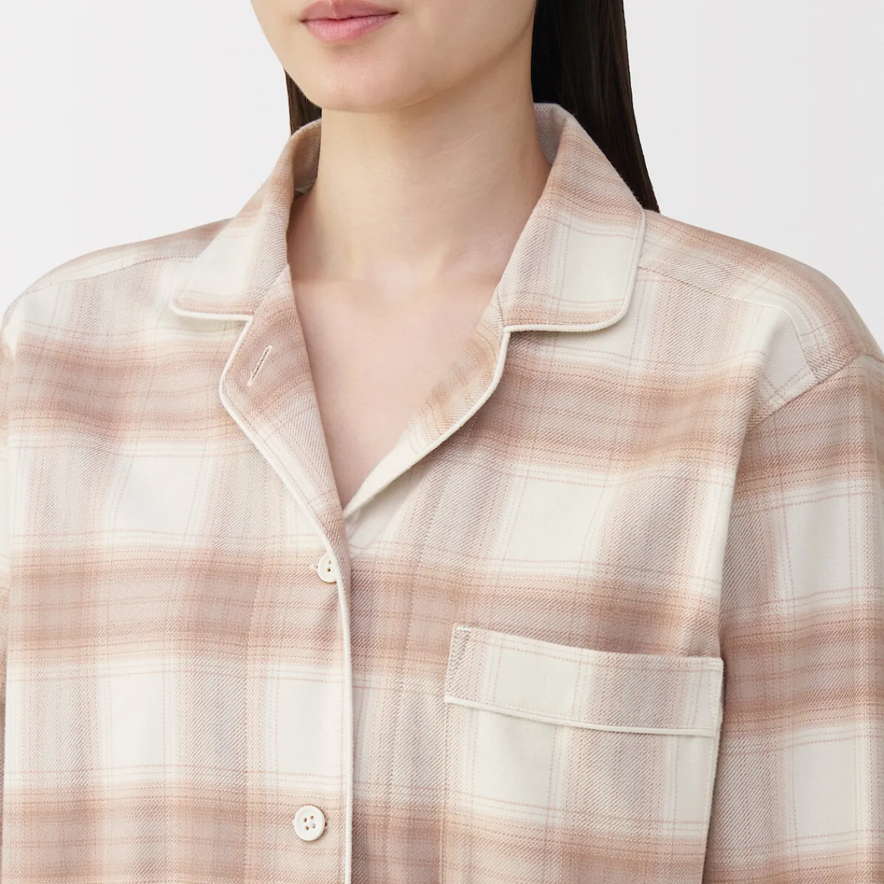 Pyjamas Et Vêtements D'Intérieur^Muji Pyjama en flanelle sans couture latérale pour femme