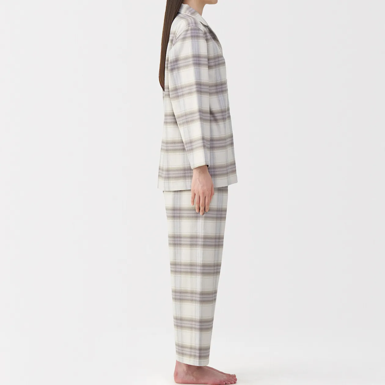 Pyjamas Et Vêtements D'Intérieur^Muji Pyjama en flanelle sans couture latérale pour femme