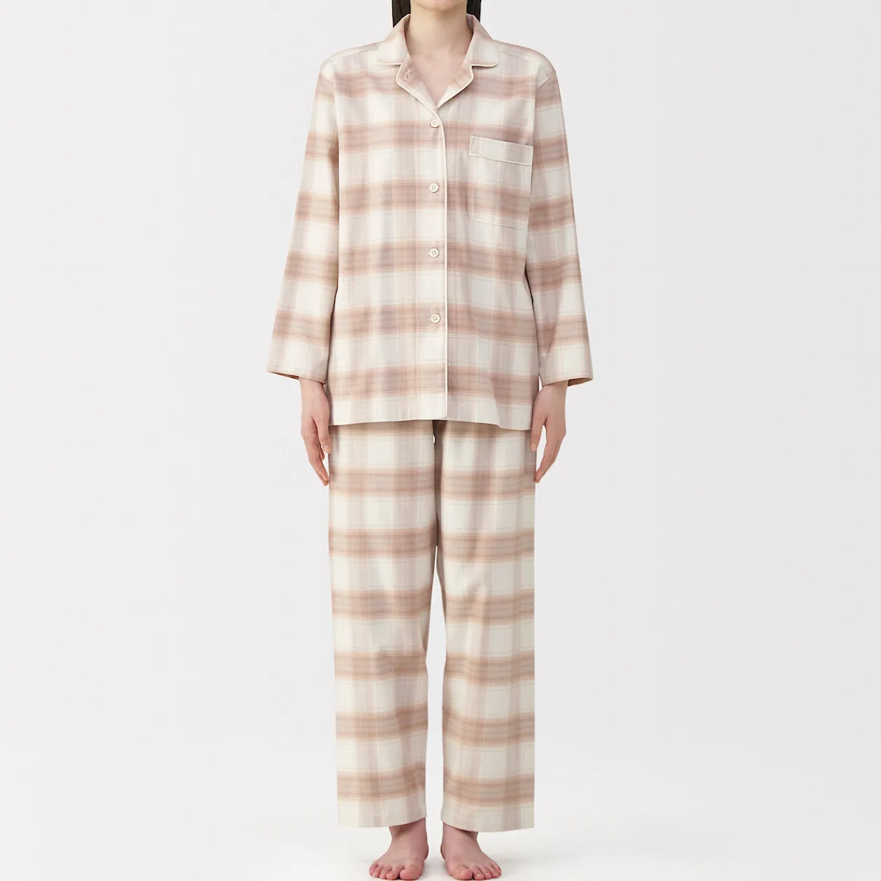 Pyjamas Et Vêtements D'Intérieur^Muji Pyjama en flanelle sans couture latérale pour femme