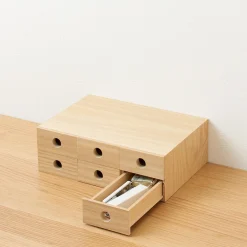 Rangements En Bois|Boîtes Et Rangement De Bureau^Muji Rangement en bois 6 tiroirs