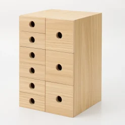 Rangements En Bois|Boîtes Et Rangement De Bureau^Muji Rangement en bois 3 tiroirs