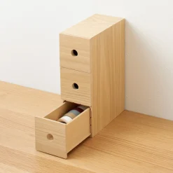 Rangements En Bois|Boîtes Et Rangement De Bureau^Muji Rangement en bois 3 tiroirs
