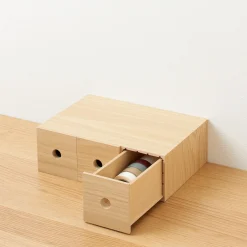 Rangements En Bois|Boîtes Et Rangement De Bureau^Muji Rangement en bois 3 tiroirs