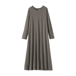 Robes Et Tuniques^Muji Robe à coupe trapèze et à manches longues en jersey de mélange Lyocell pour femme