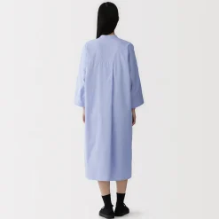 Robes Et Tuniques^Muji Robe chemise à col montant en popeline de coton biologique pour femme