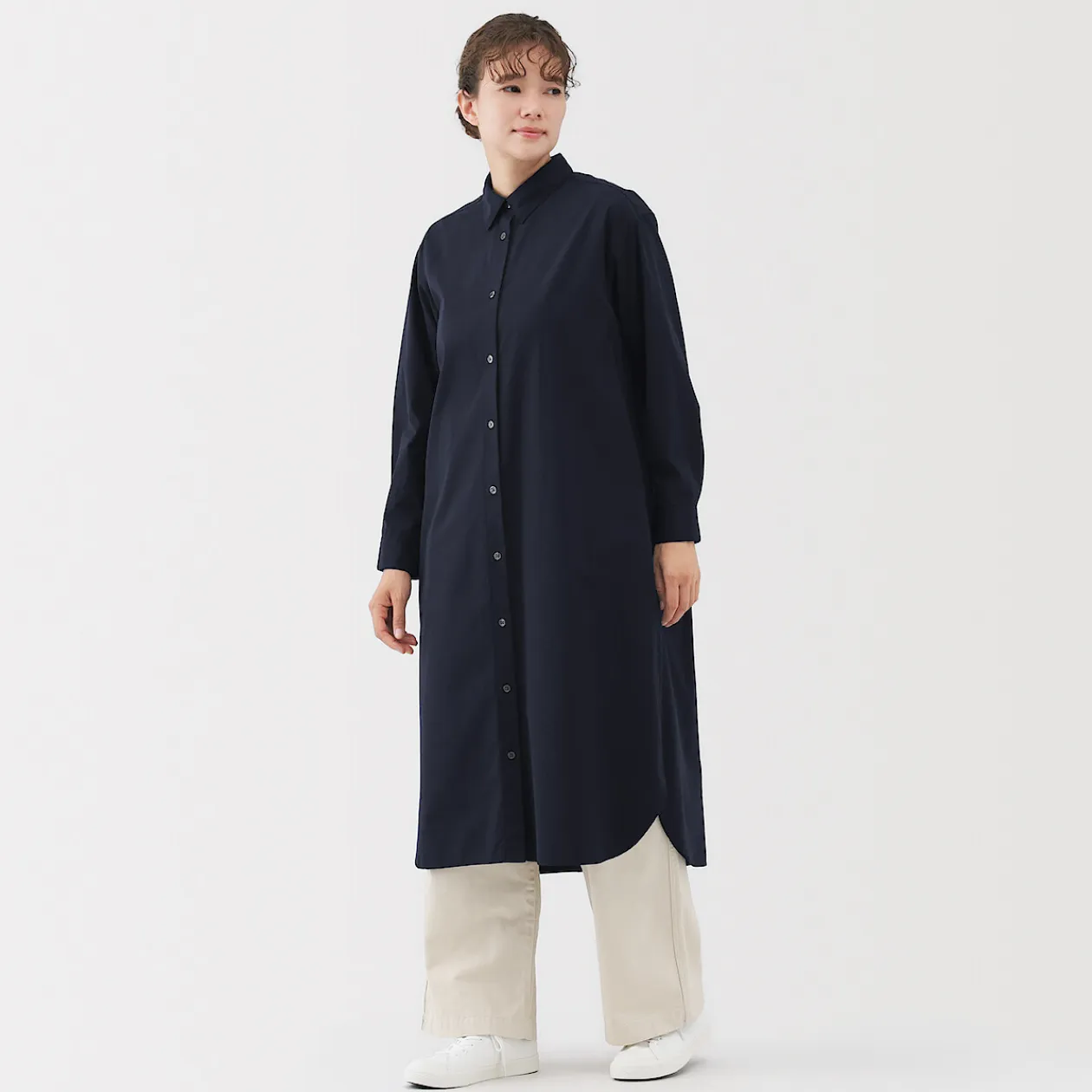 Robes Et Tuniques^Muji Robe chemise en coton large délavé pour femme