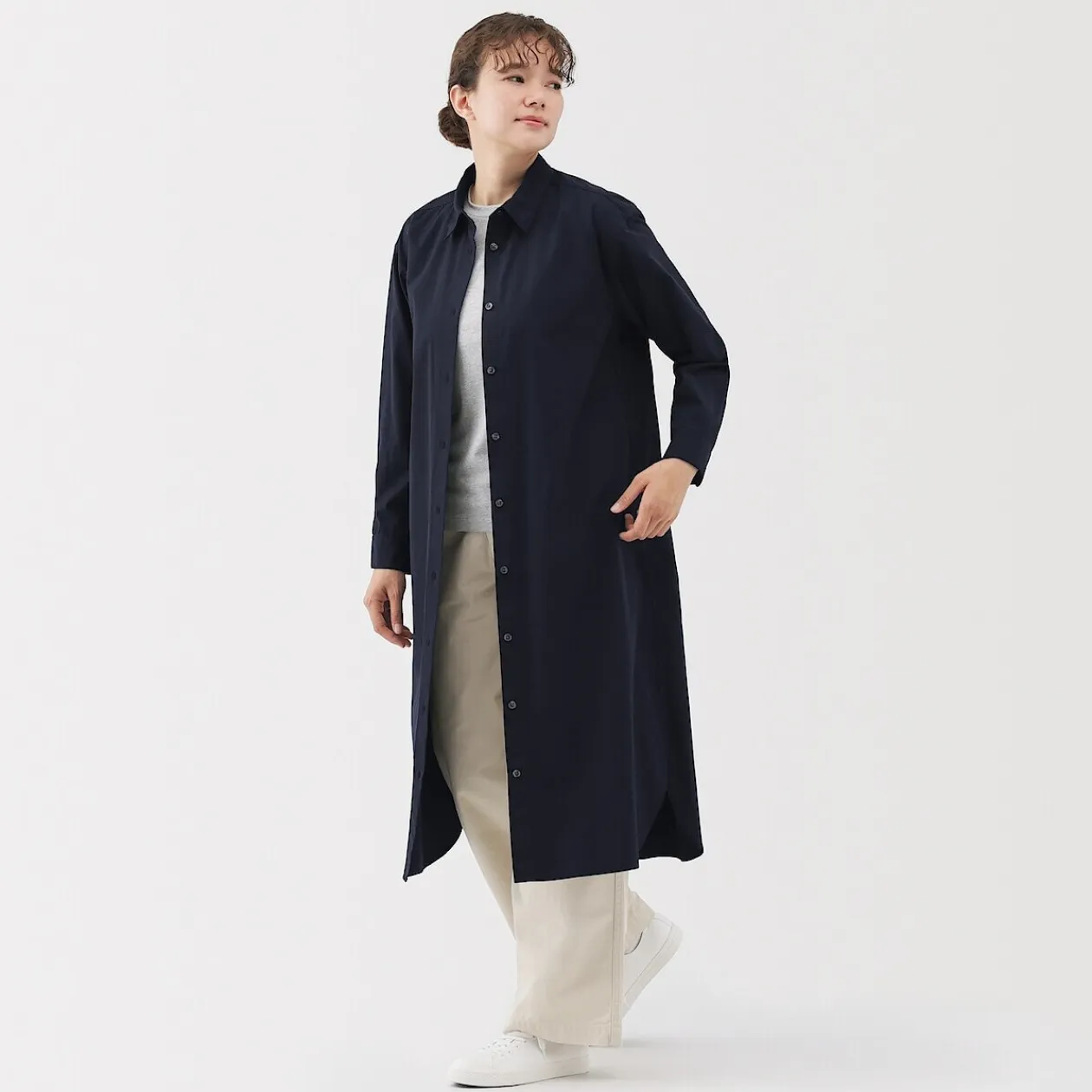 Robes Et Tuniques^Muji Robe chemise en coton large délavé pour femme