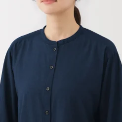 Robes Et Tuniques^Muji Robe chemise midi en voile de coton pour femme