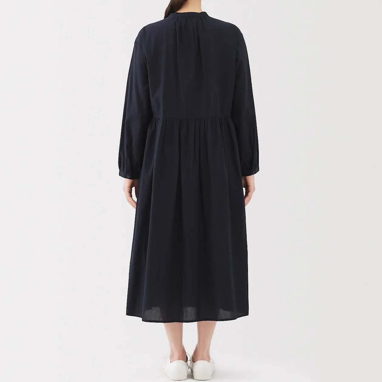 Robes Et Tuniques^Muji Robe chemise midi en voile de coton pour femme