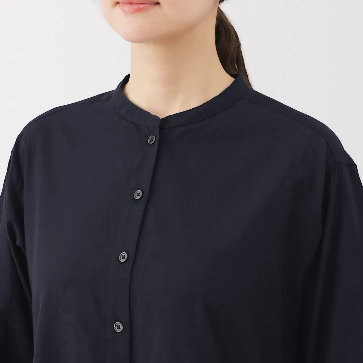 Robes Et Tuniques^Muji Robe chemise midi en voile de coton pour femme