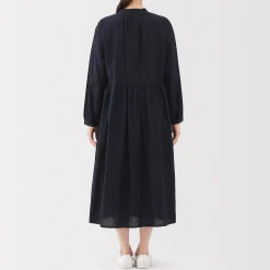 Robes Et Tuniques^Muji Robe chemise midi en voile de coton pour femme