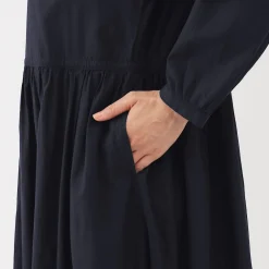 Robes Et Tuniques^Muji Robe chemise midi en voile de coton pour femme