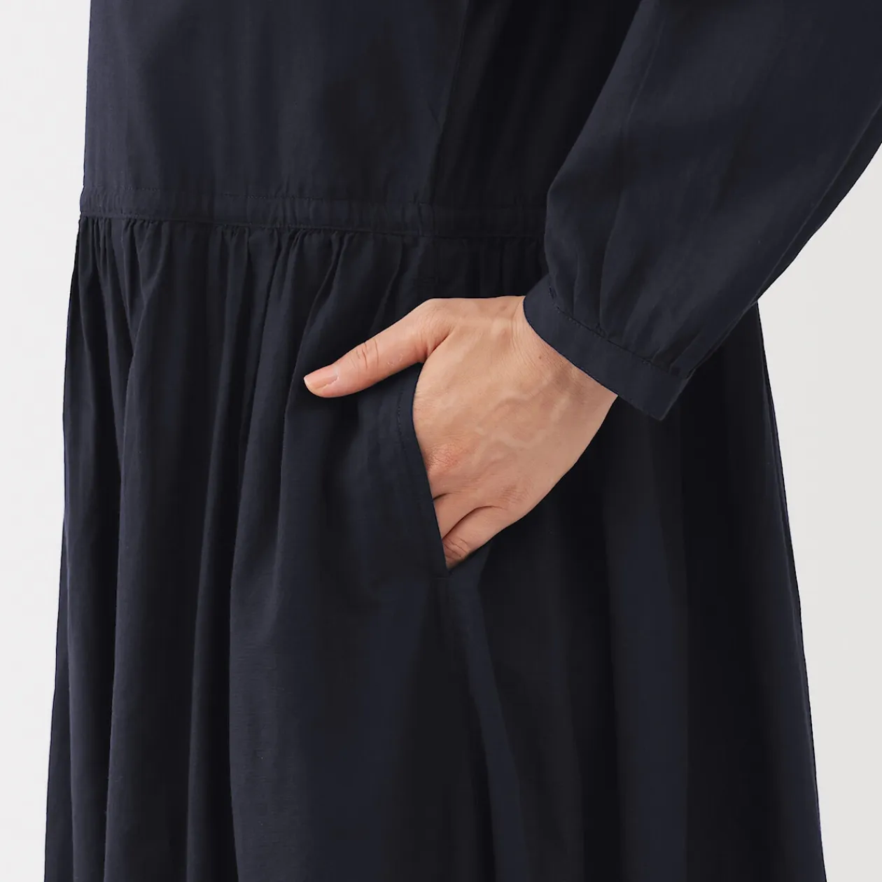 Robes Et Tuniques^Muji Robe chemise midi en voile de coton pour femme