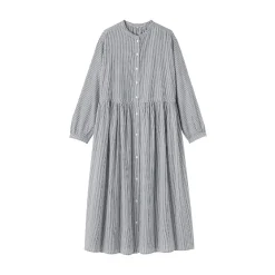Robes Et Tuniques^Muji Robe chemise midi en voile de coton pour femme