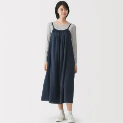 Robes Et Tuniques|Pyjamas Et Vêtements D'Intérieur^Muji Robe top en double gaze à pois dobby pour femme