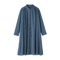 Chemises^Muji Robe-chemise transparent en coton biologique à haute torsion