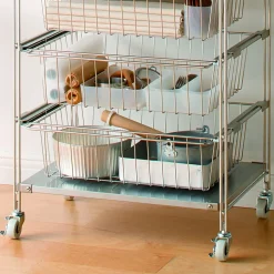 Étagères En Pin Et En Acier^Muji Roues pour étagère SUS (Lot de 4)