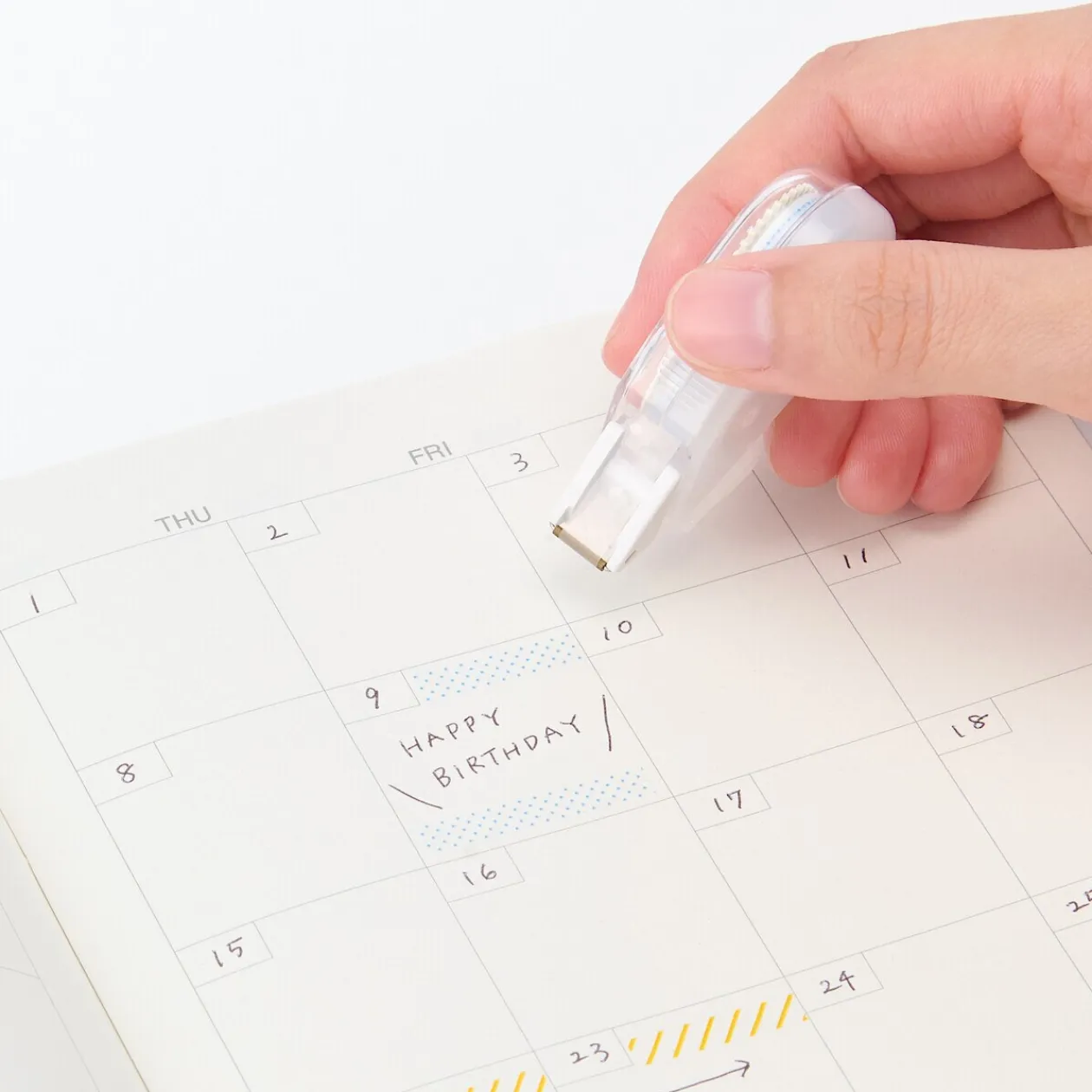 Fournitures De Bureau^Muji Rouleau de ruban adhésif décoratif - Pointillé