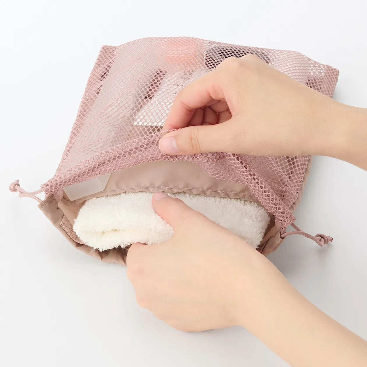 Packing Cubes Et Accessoires De Voyage^Muji Sac à cordon en maille - Petit modèle