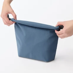 Linge De Table^Muji Sac à lunch isotherme à fermeture à enroulement - Grand format - Bleu fumé
