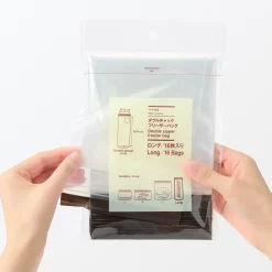Rangements Et Conteneurs^Muji Sacs alimentaires et congélation à double fermeture - Longs formats, lot de 16