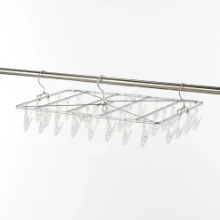 Produits D'Entretien Des Vêtements^Muji Séchoir rectangulaire en aluminium ‐ 40 pinces