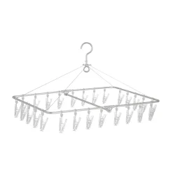 Produits D'Entretien Des Vêtements^Muji Séchoir rectangulaire pliable en aluminium ‐ 26 pinces