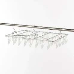 Produits D'Entretien Des Vêtements^Muji Séchoir rectangulaire pliable en aluminium ‐ 26 pinces