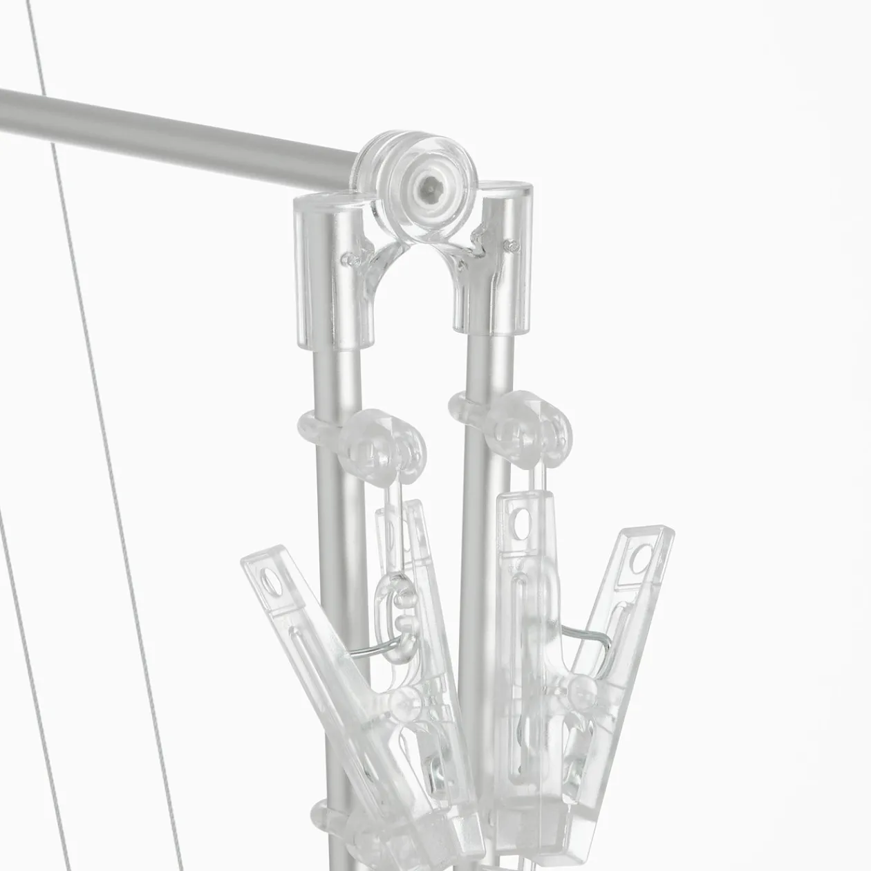 Produits D'Entretien Des Vêtements^Muji Séchoir rectangulaire pliable en aluminium ‐ 26 pinces